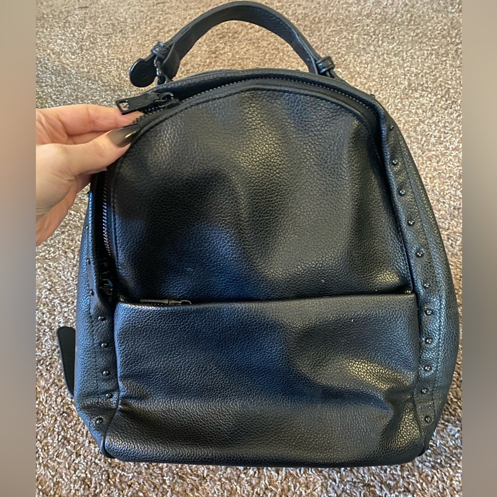 Steve Madden black leather backpack, never used